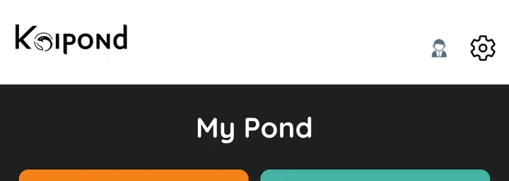 KoiPond app home screen screenshot